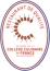Logo circulaire avec des couverts stylisés au centre, entouré de l'inscription "Restaurant de Qualité" et "Reconnu par le Collège Culinaire de France"