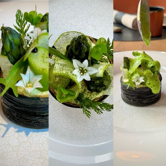 ✅👨🏻‍🍳💫

Un petit nouveau dans notre collection de bords de tarte !
Il se pare en ce début de printemps des asperges vertes de l’ami Fred et d’ail décliné .

Et c’est en ce moment au restaurant, 
à très vite à notre table …😉

#produitsmagiques #aspergesvertes #asparagus #local #ail #ail #ail #restaurant #cuisine #lulurouget #nantes #uncuisinierenville 

📸Lulu